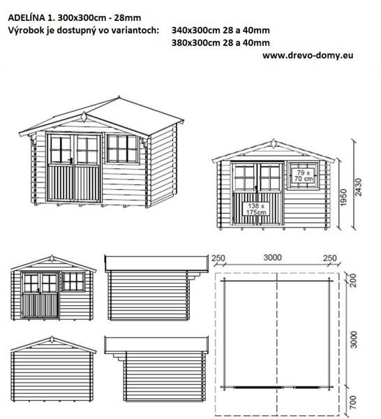 Zahrání domek - Adelina 28mm plán