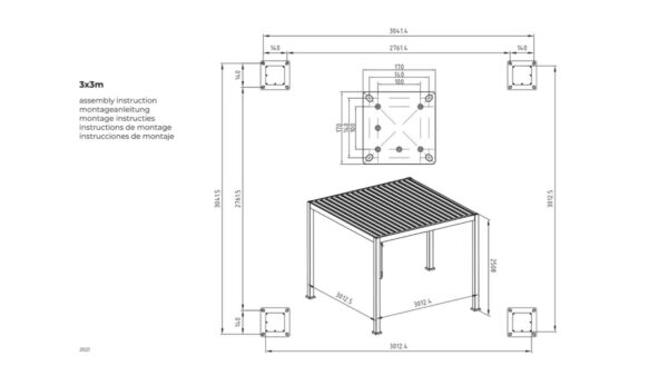 Moderní bioklimatická hliníková pergola DELUX Moderní bioklimatická hliníková pergola DELUX